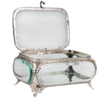Silver Finished Glass Box