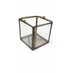 Modern transparent glass decorative vase for home decor with elegant contemporary design