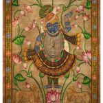 Vintage old painting wall art featuring a classic antique artwork for elegant home and office interior decoration.